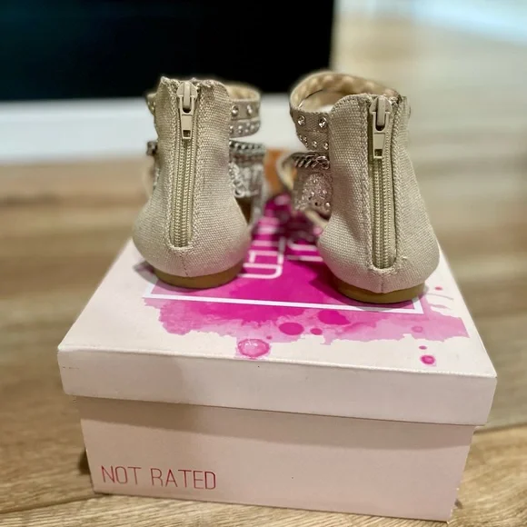 Not Rates Lace Rhinestone Sandals - Picture 4 of 5